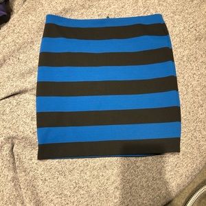 Michael Kors black and blue pencil skirt